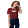 Hello - Plain - Unisex organic cotton t-shirt - Image 4