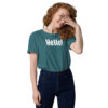Hello - Plain - Unisex organic cotton t-shirt - Image 7