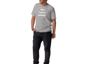 Wink if you're Awesome - Plain - Unisex organic cotton t-shirt