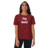 Say Hello! - Plain - Unisex organic cotton t-shirt - Image 5